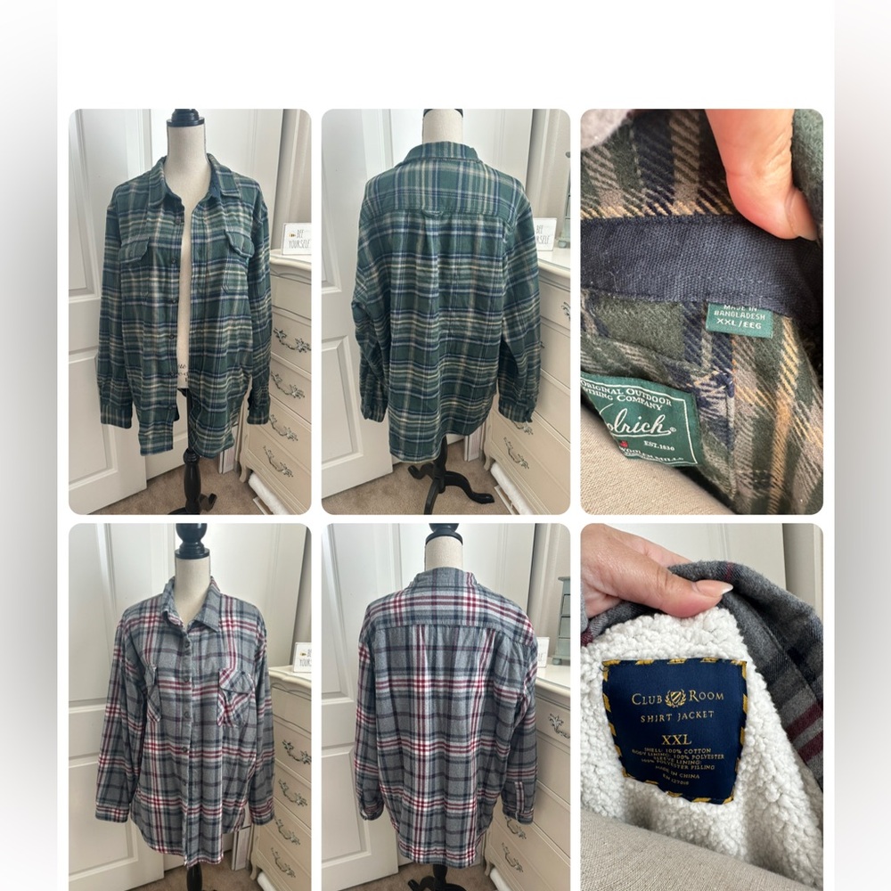 Bundle Club Room Gray and Burgundy Shirt Jacket